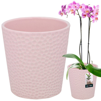 Keramický květináč růžová rostliny orchideje 9,5 cm