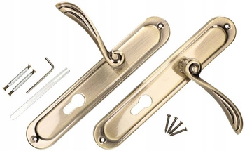 Dveřní klika 90mm dlouhá hřídel pro vložení patiny