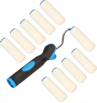 70mm velurové malířské válečky s rukojetí sada 10ks