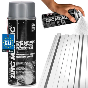 Lak ve spreji kovový hliníkový zinek antikorozní stříbrný 400 ml