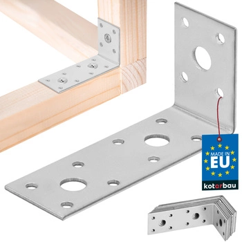 Tesařský úhelník nerezový pozinkovaný 100x50x35 mm sada 12 ks.