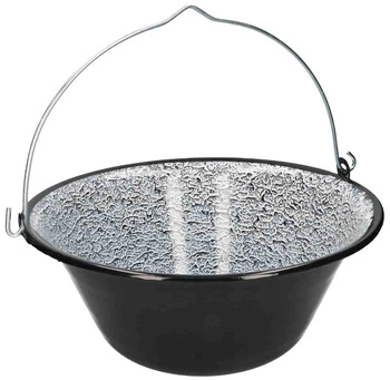 Smaltovaná maďarská konvice 13l lovecký hrnec