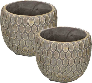 Keramický květináč ø14 cm - 2 ks. hnědá kotarbau