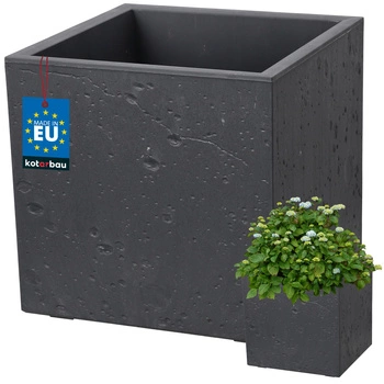 Květináč čtvercový beton industriální marengo 29 cm