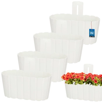 Květináč nástěnný antracit wisząca 280 MM Sada 4 ks..