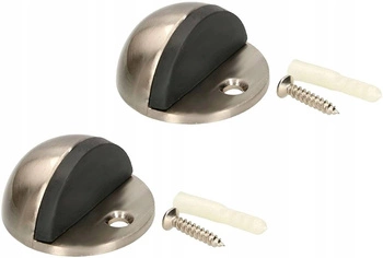 Přišroubovaný odrazník na dveře stoper 45 mm - 2 ks - Barva nikl satin