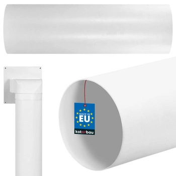 Ventilační kanál kulatý trubka pvc bílý 50 cm fi 150 mm