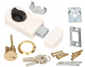 Povrchový zámek garážových vrat bílá