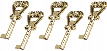Klíč k barovému nábytku univerzální dekorativní retro zlatý 54 mm sada 5 ks.