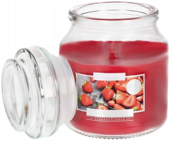 Malá vonná svíčka ve skle s víčkem 28 h - jahoda kotarbau