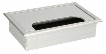 Hliníkový kabelový průchod stříbrný 120x80 mm