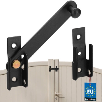 Závora zámek okenice altány branky ocel černá 120 mm