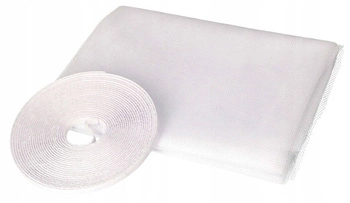 Okenní síť bílá na suchý zip 130x150cm