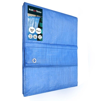 Plachta ochranná pevná silná univerzální modrá 75 g/m2 2x2 m