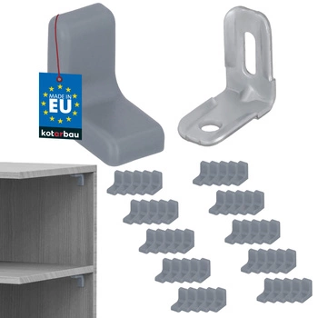 Komandorek nábytková úhlová konzola s víčkem jasan sada 50 ks.