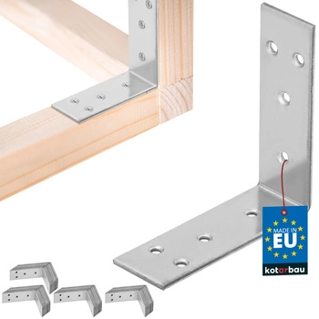 Tesařský úhelník nerezový pozinkovaný 60x60x20 mm sada 50 ks.