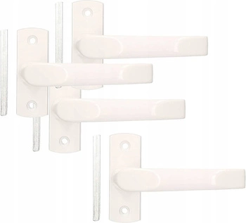 Klika dveří sada 125 pro branku - 4 ks - Barva bílá