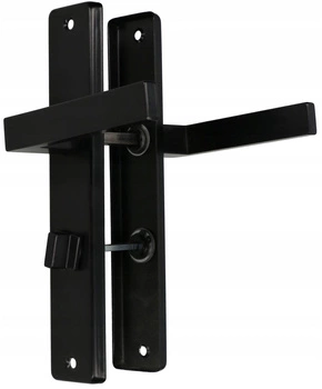 Rukojeť černá wc koupelnová klika 72 dveře pravé