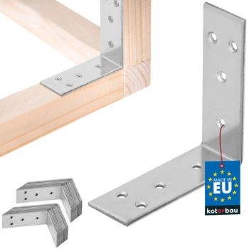 Tesařský úhelník nerezový pozinkovaný 60x60x20 mm sada 25 ks.