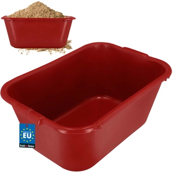Stavební vanička zahradní obdélníková na maltu tmavě červená 55 l