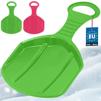 Jablíčko kluzák na sjíždění po sněhu růžové zelené sada 2 ks.