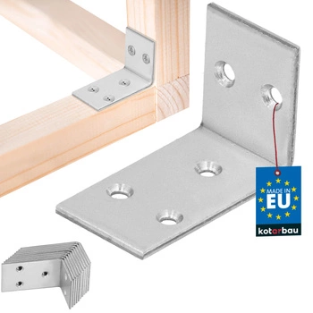 Tesařský úhelník nerezový pozinkovaný 30x45x25 mm sada 12 ks.