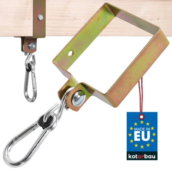 Objímka hák houpačkový karabina uchycení 120 mm – Barva zlatá