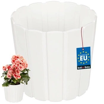 Květináč plastový bílý 5x15 cm