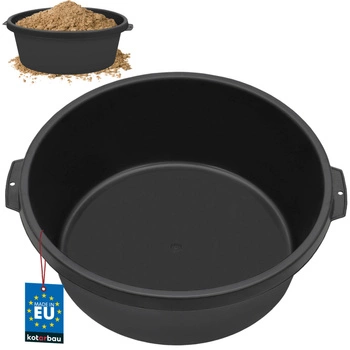 Stavební zásobník 11l kulatý kontejner miska na maltu kotarbau černá