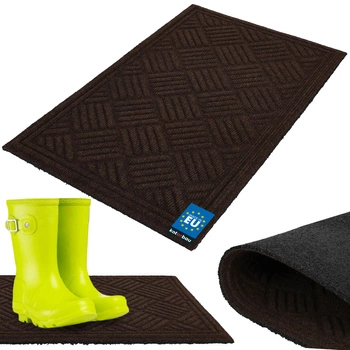 Rohožka na boty protiskluzový kobereček hnědá 45x75 cm