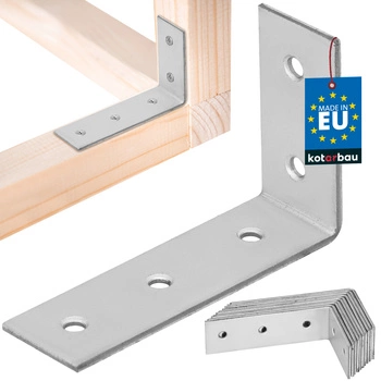 Tesařský úhelník nerezový pozinkovaný 50x80x25 mm sada 12 ks.