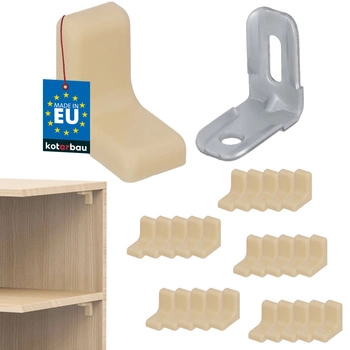 Komandorek nábytková úhlová konzola s víčkem javor sada 25 ks.