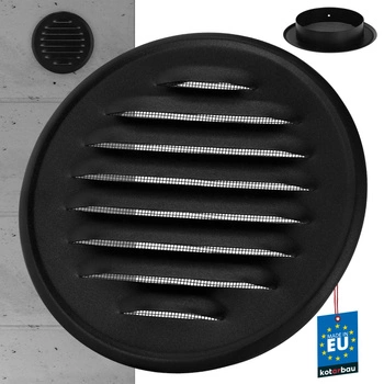 Větrací mřížka z nerezové oceli s kulatými oky fi 125 mm