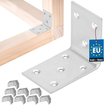 Tesařský úhelník nerezový pozinkovaný 55x45x35 mm sada 100 ks.