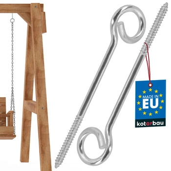 Kyvný hák se šroubovacím držákem na dřevo 230 mm sada 2 ks.