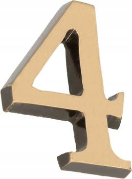 Číslo domu "4" číslo dveří 3d 5cm patina