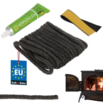 Příze na těsnění krbu a kamen + lepidlo 6 mm 2,5 m