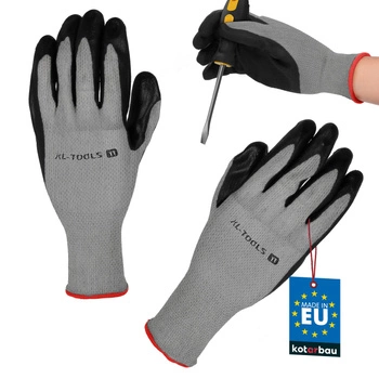 Rukavice pracovní protiskluzové potažené latexem šedé velikost xxl