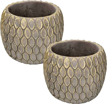 Keramický květináč ø11 cm - 2 ks. hnědá kotarbau