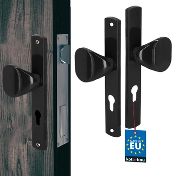 Klika pro branku vrata dveře dlouhá hřídel hliníková černá 72 mm