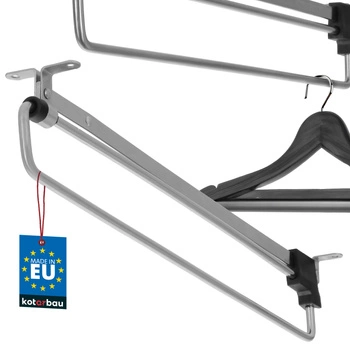 Šatní výsuvný věšák na košile stříbrný 400 mm