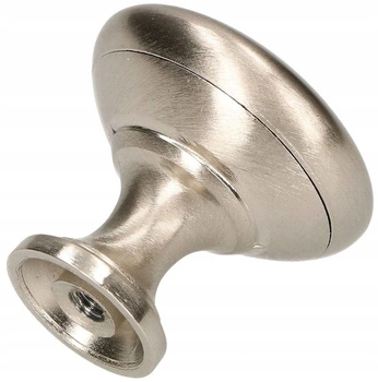 Stříbrná nábytková knoflíková skříňová úchytka hřib