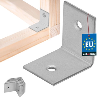 Tesařský úhelník nerezový pozinkovaný 30x30x25 mm sada 12 ks.