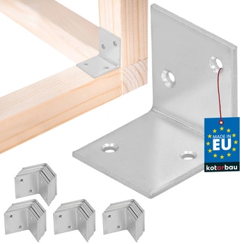 Tesařský úhelník nerezový pozinkovaný 35x35x35 mm sada 50 ks.