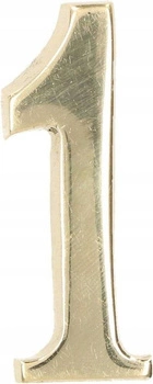 Číslo domu "1" číslo dveří samolepicí 5cm mosazné