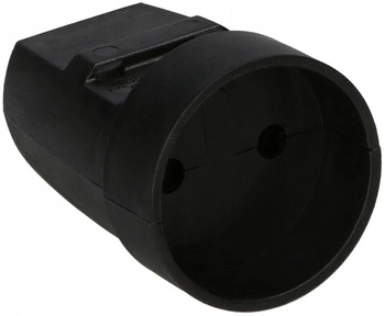 Přenosná zásuvka rozebíratelná bez uzemnění - Barva černá