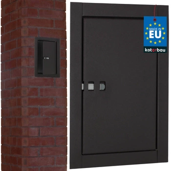 Komínová revizní dvířka 13x21cm bronzová ocel