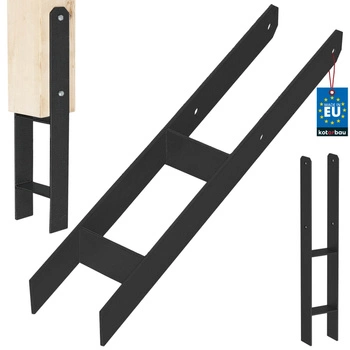 Základna sloupu h pro zabetonování pozinkovaná černá 100 mm