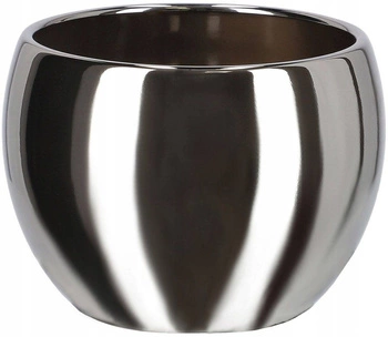 Květináč keramický květináč fi10 - Barva stříbrná