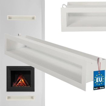 Luft krbová mřížka bílá ocel 60 cm